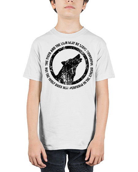 the tiger and the lion may be more powerful - wolf - Youth Tee Unisex