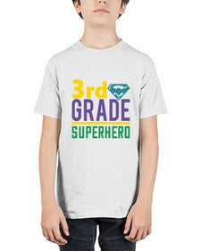 third Grade Superhero 976# - third grade - Youth Tee Unisex