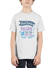 third grade shark doo doo doo doo 972# - third grade - Youth Tee Unisex