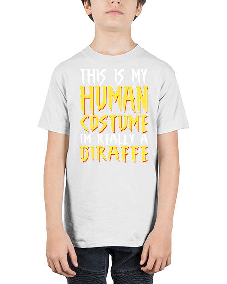 this is my human costume im really a giraffe - giraffee - Youth Tee Unisex