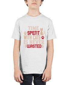 time spend with cat is never wasted Style 121# - cats - Youth Tee Unisex