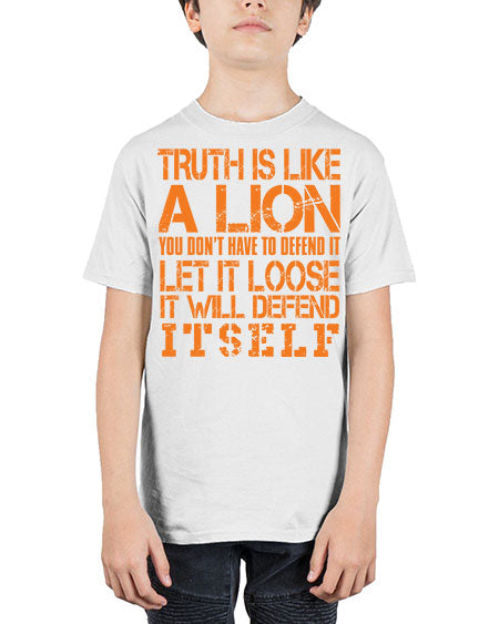 truth is like a lion - lion - Youth Tee Unisex