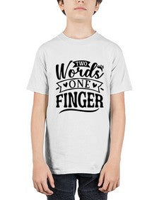 two words one finger 1193# - sassy - Youth Tee Unisex