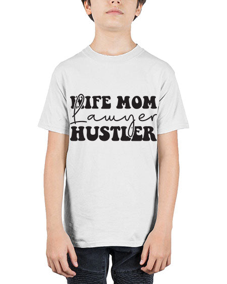 wife mom lawyer hustler 1640# - lawyer - Youth Tee Unisex