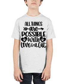 All Things Are Possible Style 75# - cats - Youth Tee Unisex