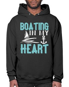 Boating in my heart 13# - boats- Hoodie