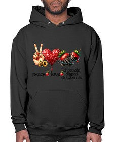 Chocolate Dipped Strawberries 727# - strawberry- Hoodie