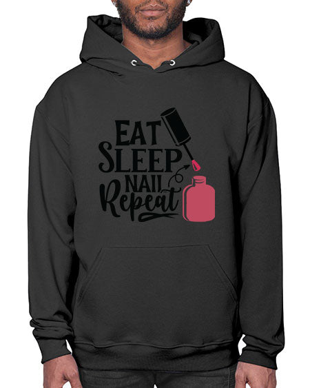 Eat Sleep Nail Repeat 737# - nail tech- Hoodie