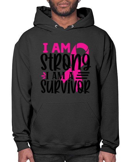 I Am Strong I Am a Survivor 19# - breast cancer- Hoodie