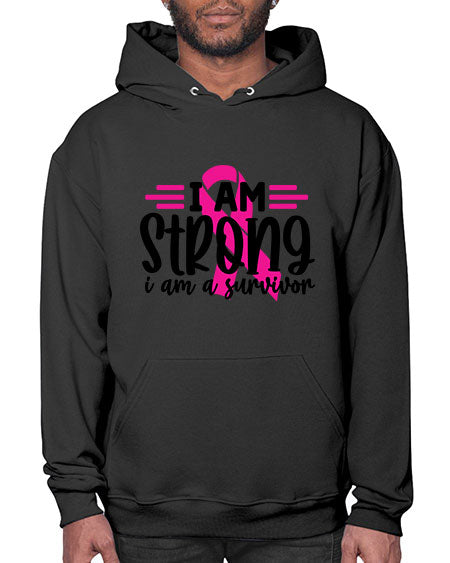 I Am Strong I Am a Survivor 20# - breast cancer- Hoodie