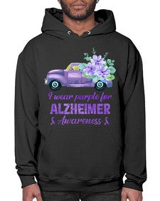 I Wear Purple For AlzheimerS Awareness 168# - alzheimers- Hoodie