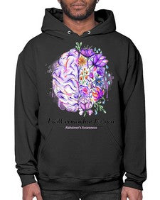 I Will Remember For You Brain Alzheimers Awareness 184# - alzheimers- Hoodie