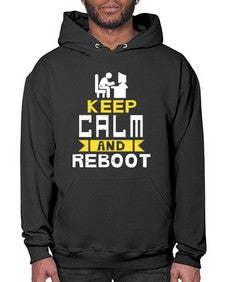 Keep Calm and reboot 27# - computer- Hoodie