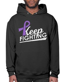 Keep Fighting Alzheimers Epilepsy Warrior Awareness Ribbon 189# - alzheimers- Hoodie