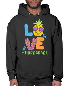LOVE third Grade Summer Pineapple 527# - third grade- Hoodie