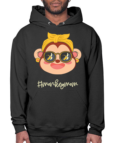 Monkey Mom Banana Glasses 16# - monkey- Hoodie