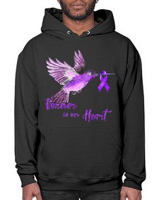 No One Figh Alone Ribbon Alzheimer 201# - alzheimers- Hoodie