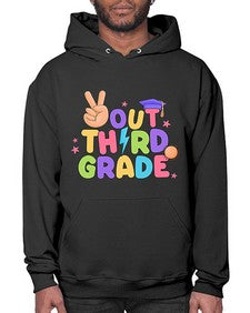 Peace Out third Grade Peace 648# - third grade- Hoodie