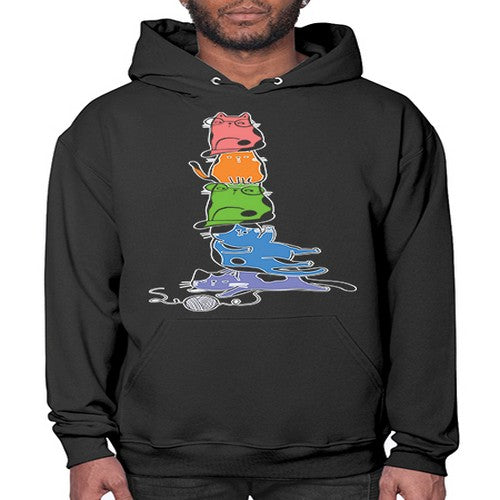 Pride Kawaii Cats Pile Cute Anime 277# - anime- Hoodie