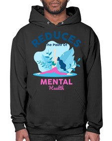 Reduces the Paint of Mental Health 495# - yoga- Hoodie