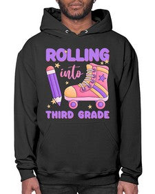 Rolling into third Grade 790# - third grade- Hoodie