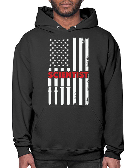 ScientistUSAFlagScientistSkinite Scientist Skinite 38# - general science- Hoodie