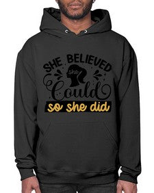 She believed she could she did Style 7# - black girls or women- Hoodie