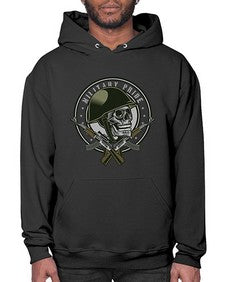 Skull Soldier 1066# - skull and bones- Hoodie