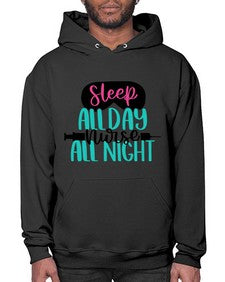Sleep All Day Nurse All Style Style 1399# - nurse- Hoodie