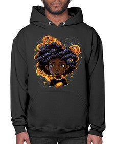 Sparkling Black Girl Design 12# - black girls or women- Hoodie