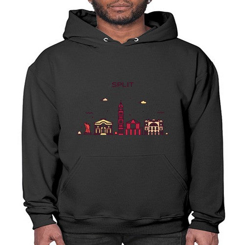 Split 1877# - cities- Hoodie