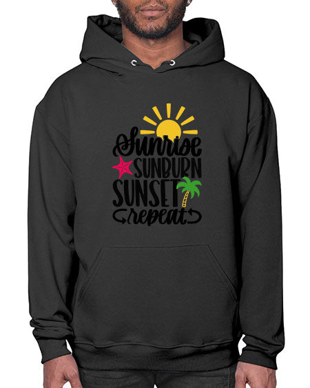 Sunrise Sunburn Sunset Repeat Style 16# - summer- Hoodie