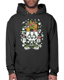 Vegetable Skull Head 1195# - skull and bones- Hoodie