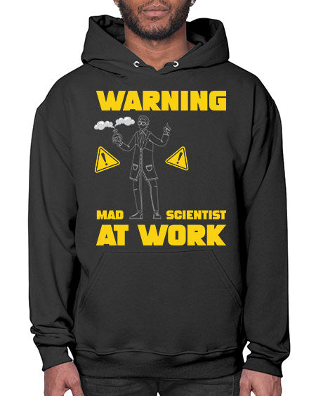 WarningMadScientistAtWorkScientistSkinite Scientist Skinite 13# - general science- Hoodie
