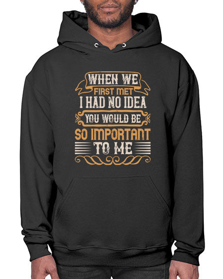 When we first met i had no idea you would be so important to me Style 10# - pig- Hoodie