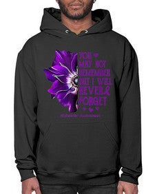 You may not remember but I will never forget alzheimer 223# - alzheimers- Hoodie