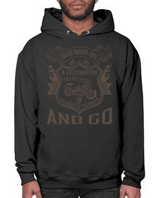 Young riders pick a destination and go old riders pick a dissection and go 84# - motorcycle- Hoodie