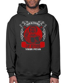 Your blessings lay beyond your fear1691# - general career- Hoodie