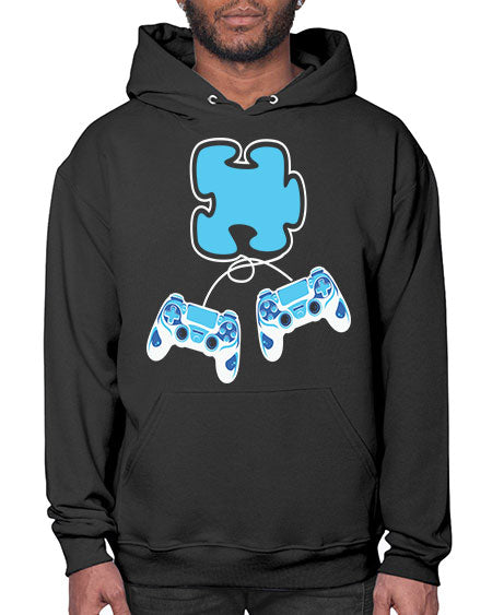 autism awareness gamer puzzle piece 11# - autism- Hoodie