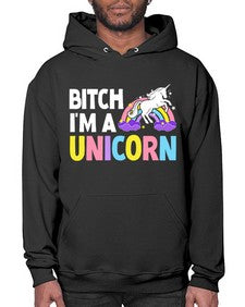 bitch im a unicorn 61# - unicorn- Hoodie