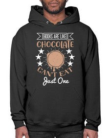 books are like chocolate cant eat just one 57# - chocolate- Hoodie