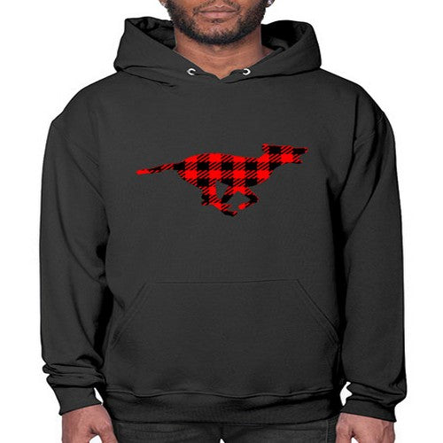 buffalo plaid running dog 65# - dogs- Hoodie
