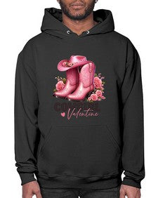 cowgirl valentine cupid valentine 352# - western- Hoodie