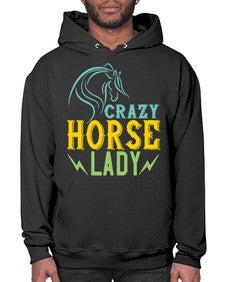 crazy horse lady Style 10# - horse- Hoodie