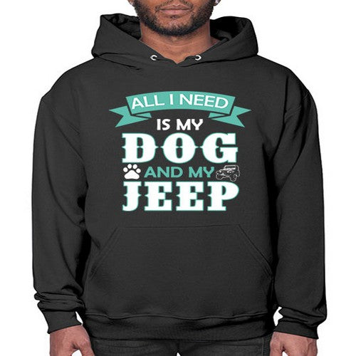 dog and jeep 74# - dogs- Hoodie