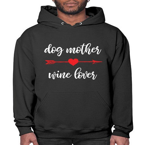 dog mom wine 84# - dogs- Hoodie