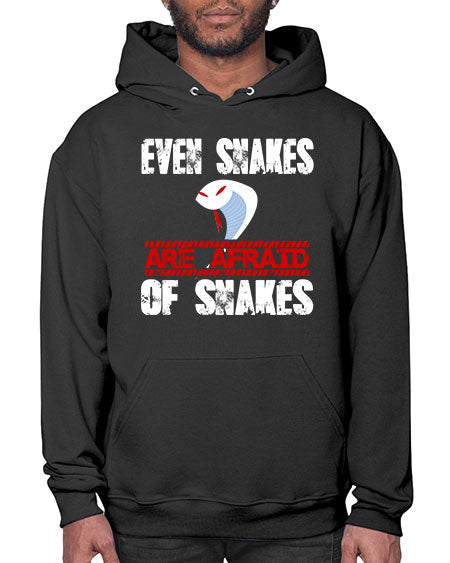 even snakes are afraid of snakes - snake- Hoodie