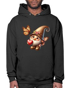 gnome with butterfly 22# - gnome- Hoodie