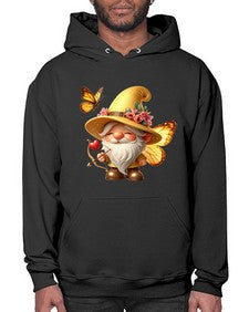 gnome with butterfly 27# - gnome- Hoodie