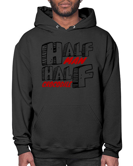 half man half crocodile - alligator- Hoodie